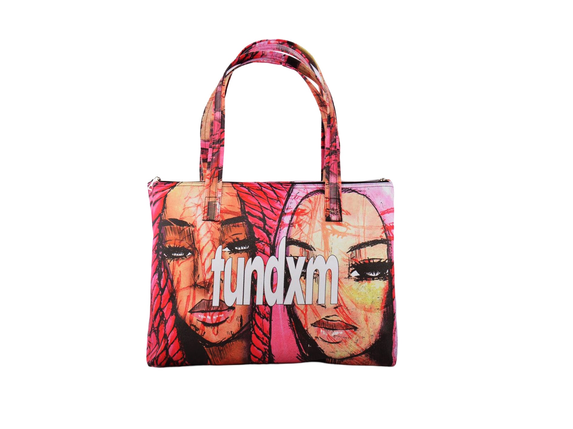 SAKURA FLOWERS LEATHER TOTE BAG